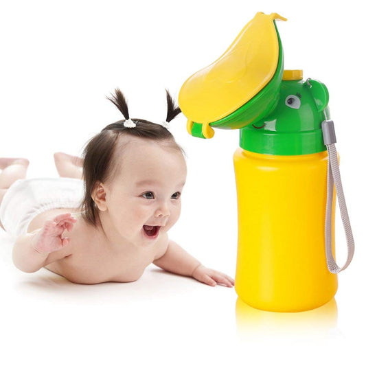 SYGA Portable Baby Girl Potty Urinal Emergency Toilet for Camping Car Travel and Kid Potty Pee Training (Yellow)