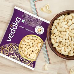 Amazon Brand - Vedaka Whole Cashews | 1 Kg | Grade W320 Kaju Nuts | Gluten-Free & Plant Based Protein | Firm Texture, Rich Taste | Healthy Snack