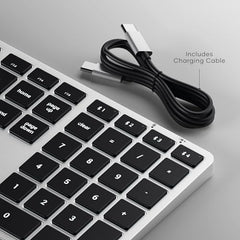 SATECHI Slim X3 Bluetooth Backlit Keyboard with Numeric Keypad – Illuminated Keys & Multi-Device Sync – for M2/ M1 MacBook Pro/Air, M2/ M1 iPad Pro/Air, M2 Mac mini, iMac M1 (Silver)