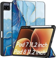 Robustrion Cover for Xiaomi Mi Pad 8/8 Pro/Xiaomi Pad 7/7 Pro 11.2 inch Cover Case with [Pencil Holder], Trifold Flip Case Cover for Xiaomi Pad 7/8 Cover [Auto Sleep Wake] - Black