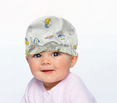 SYGA Newborn Adjustable Cotton Layer Hats Soft Comfort Baby Toddler Print Infant Hat for 0-6 Months 15 X 14 CM (Single Layer Light Blue)