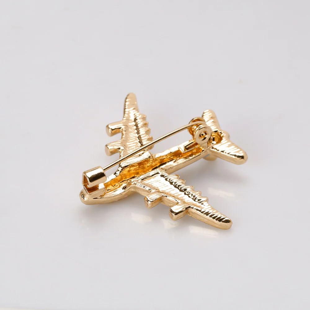 SYGA Brooch Pin Fashion Crystal Rhinestone Jewellery Pin Vintage Clothing Accessories Decoration Aircraft Fashion Brooches for Women- S63