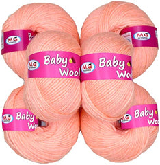 M.G ENTERPRISE MG Baby MelonKnitting Wool 200 Wool Thread for Crochet & DIY Craft Projects