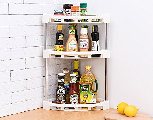 SYGA 3 Layer Storage Rack Kitchen Platform Corner Organizer