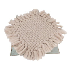 MOMISY Braided Knit Throw Braided Rug Blanket, New Born Baby Photography Photoshoot Props (Beige, 45 * 45 cm)