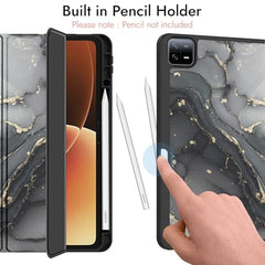 Robustrion Cover for Xiaomi Mi Pad 8/8 Pro/Xiaomi Pad 7/7 Pro 11.2 inch Cover Case with [Pencil Holder], Trifold Flip Case Cover for Xiaomi Pad 7/8 Cover [Auto Sleep Wake] - Black