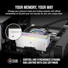 CORSAIR Dominator Titanium RGB DDR5 64GB (2x32GB) DDR5 Up to 6000MHz CL30 AMD EXPO Intel XMP iCUE Compatible Computer Memory – Grey (CMP64GX5M2B6000Z30)