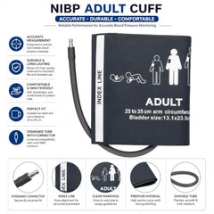 DIYAS NIBP Adult Blood Cuff All Multipara monitors and all BP monitors compatible BP cuff/NIBP Cuff for adult 25-35 Cm