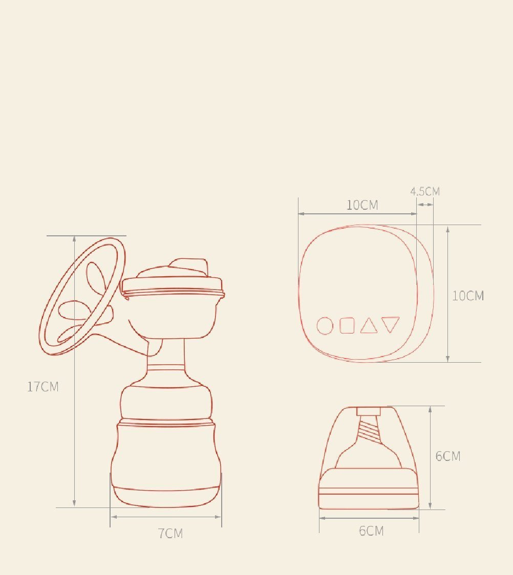 SYGA Breast Pump Milk Booster Breast Milk Painless Bilateral Breast Pump Silica Gel SkyBlue