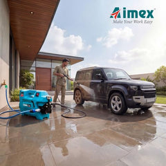 Aimex D7 Plus 2200W High Pressure Car Washer, 150 Bar, 100% Pure Copper Motor, 10L/Min High Water Flow, 10 Meter Hose Pipe, Foam Cannon, Portable Pressure Washer for Car, Bike, Garden & Home Cleaning