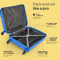 American Tourister 3PC PP Ivy 2.0-8 Wheel, Set (Small + Medium + Large) Hard Suitcase for Travel/Trolley Bag with Combination Lock & Smooth Sliding Double Wheel - Tan Orange, 55 Cm, 68 Cm, 79 Cm