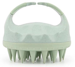 MOMISY Scalp Massager Shampoo Brush, Eco-Friendly Wheat Straw Body With Soft Silicon Bristles, Hair Scalp Scrubber, Scalp Exfoliator | Dandruff Removal (Green)