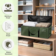 Storite 81 L Jumbo Super-Size Nylon Heavy Duty Underbed Storage Bag | Moisture Proof Multi-Purpose for Toys/Blankets/Clothes/Moving Bags With Strong Handles Rectangular (87x26x36 CM) - Teal