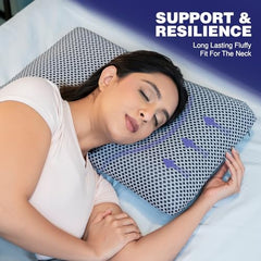 WELLGIVER Cervical Butterfly Pillow | Orthopedic Memory Foam for Neck & Shoulder Pain | Ergonomic Contour Design | Dual Height Support | Side Sleeper Pillow with Arm Rest - Pack of 1