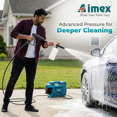 Aimex D7 Plus 2200W High Pressure Car Washer, 150 Bar, 100% Pure Copper Motor, 10L/Min High Water Flow, 10 Meter Hose Pipe, Foam Cannon, Portable Pressure Washer for Car, Bike, Garden & Home Cleaning