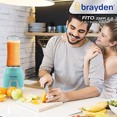 Brayden Fito Zapp 2.0 300W Electric Sports Blender Mixer Grinder | Baby Food, Smoothie, Milk Shake, Protien Shake, Vegetables & Fresh Juicer | With Child Lock Safety | 400 ml Tritan Jar