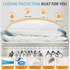 16 Travel Compression Bags Vacuum Packing, Roll Up Travel Space Saver Bags for Luggage, Cruise Ship Essentials (6 Large Roll/6 Medium Roll/4 Small Roll)