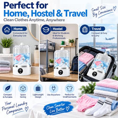 Underwear Washing Machine, Upgrade Mini Portable Washing Machine Rechargeable Underwear Washer Deep Cleans Small Clothes for Apartment, Dorm, RV, Travel & Hotel Use A2