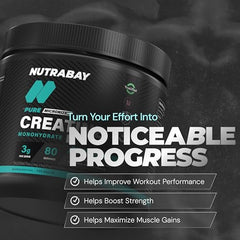 Nutrabay Pure Series Micronised Creatine Powder Monohydrate, Pre/Post Workout Bodybuilding, Crossfit Supplement, 250 g (Unflavoured)