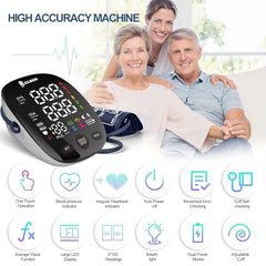 Balson BL-BP-350 Automatic Digital Blood Pressure Monitoring Machine Device for Upper Arm | Large LED Display | Dual User 2×120 Memory | Irregular Heartbeat Detection | One-Touch Operation | Adjustable Cuff 22-42cm | Home BP Machine with 1 Year Warranty