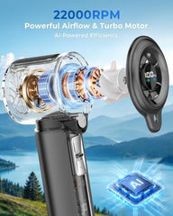Eopora Mini Mist Fan, Portable Rechargeable Hand Fan, 8–12H Runtime