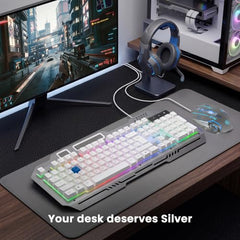 EVM EnHawk Wired Gaming Keyboard & Mouse Combo | RGB Backlit Keyboard | 6-Button Gaming Mouse | Adjustable DPI | 1 Year Warranty (EVM-WDKM-315-EnHawk)