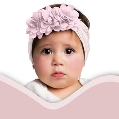 SYGA Pack Of 3 Baby Headbands Nylon Soft Strechable Bow Hairbands for Newborns, Infants, Toddlers and Kids 0-3 Years(BigRed, LightPink,WineRed)