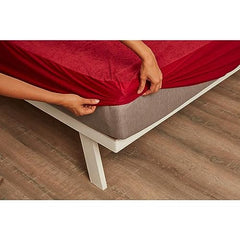 Wakefit 100% Waterproof Premium Terry Cotton Mattress Protector, King - 78x72 inch | Breathable and Hypoallergenic Ultra Soft Fitted Bed Protector, Grey | Fits Mattress Upto 10 inches