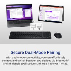 Dell KM555 Pro Compact Silent Keyboard and Mouse, Black