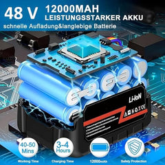 TEKCOOL Cordless Portable Wireless Pressure Washer Gun 48V 12000mAh High Pressure Water Gun for Car Wash Bike Washing Cleaning, Black