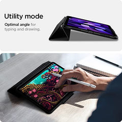 Spigen Flip case for iPad Air 11 inch M4 (2026), iPad Air 11 inch M3/M2 (2025-2024), 10.9 inch 5th/4th Gen (2022/2020), Trifold, Pencil Holder, Full Cover(Liquid Air Folio) - Black