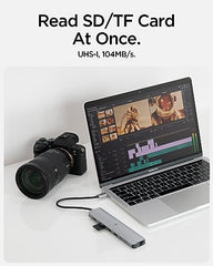 Spigen 4-in-1 USB-C Hub for MacBook Neo/Air/Pro and Laptops - Black