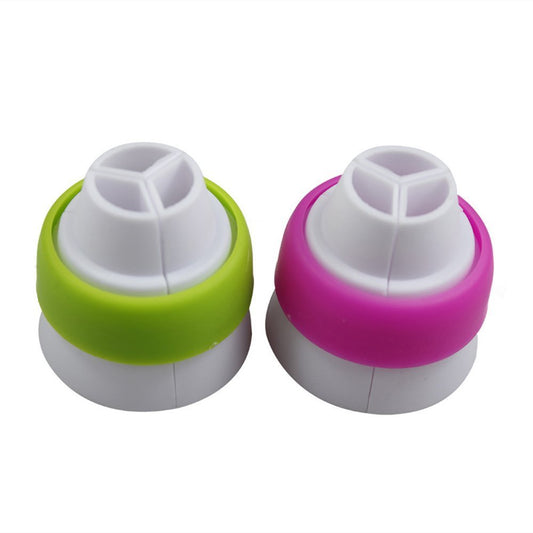 SYGA 1 Pcs 3 Hole Icing Piping Bag Russian Tricolor Converter Decorating Mouth Converter