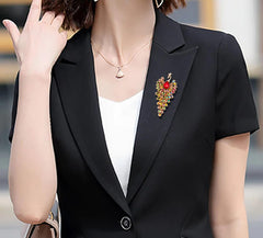 SYGA Brooch Pin Fashion Crystal Rhinestone Jewellery Pin Vintage Clothing Accessories Decoration Peacock Brooches For Men's & Women- S253