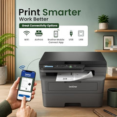 Brother DCP-L2605DW (New Launch) Auto Duplex Laser Printer, 30 PPM, Print Scan Copy, LCD Display, 256 MB Memory, (WiFi WiFi Direct LAN USB), Affordable, 2 in 1 (ID) Copy Button, Free Installation