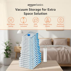 amazon basics Vacuum Compression Storage Bags with Hand Pump - Medium, 5-Pack