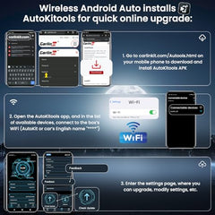 CarlinKit 5.0 Wireless CarPlay Adapter,Wireless Android Auto Adapter for OEM Wired CarPlay/Wired Android Auto Car 2023 Upgrade Version CPC200-2air Realize Wired to Wireless,5G WiFi,OTA Upgrade