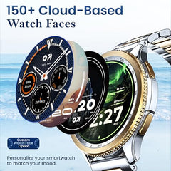 GOBOULT Crown R Pro 2 Smartwatch 1.43''HD AMOLED Display,BT Calling 5.2,600Nits Brightness,IP67,150+Watchfaces, 120+Sports Modes, AI Voice Assistant, SpO2 Monitoring(Charcoal Black)