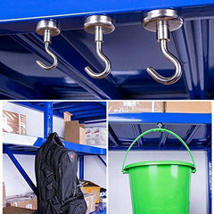DIYMAG Magnetic Hooks 15pcs 30lbs Cruise Essentials 2026 Magnet Hook | Neodymium Heavy Duty Strong Magnets Hanging Ship Cabins Refrigerator Fridge Classroom Beach Vacation Kitchen Grills Home Tool