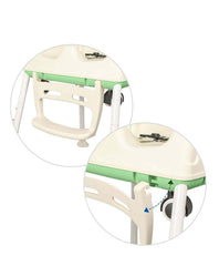 SYGA High Chair for Baby Kids,Safety Toddler Feeding Booster Seat Dining Table Chair with Wheel and Cushion(Green)