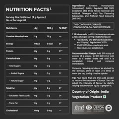 Nutrabay Pure Series Micronised Creatine Powder Monohydrate, Pre/Post Workout Bodybuilding, Crossfit Supplement, 250 g (Unflavoured)