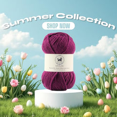 Nestnhaven Acrowools Graze Hand Knitting and Crochet Yarn. Pack of 1 Ball - 100gms. Shade no - NNHG001 (Berry Purple)
