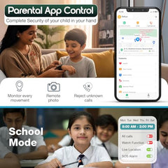 sekyo Neo Fit -India's 1st AI Smart Watch for Kids | AI Learning Assistant, 4G Video Call, GPS, Health & Activity Tracker, Smart Habit Reminder| Edu-Games, Step Count, Camera, Parent Control App
