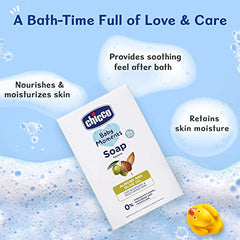 Chicco Baby Moments Soap 75g Buy 3 Get 1 Free For Nourished & Moisturised Skin With Natural Care of Almond & Olive Oil
