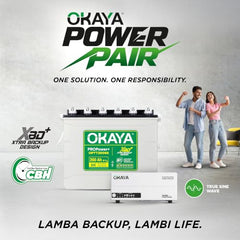 Okaya Inverter with Battery Combo for Home, Office & Shops | ATSW 1700 12V Pure Sine Wave Inverter 1450VA with 36 Months Warranty & OPSJT19048 160Ah Battery with 48 Months Warranty