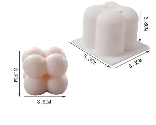 momisy Silicone Candle Moulds for Candle Making 2 Small & 2 Big Cube Candle Mould for Home Decoration Candle Making Festival, Party - Pack of 4