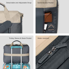 uppercase Omega 02 Pro Messenger Bag 15.6" Laptop Bag 14L Steel Blue | For Men & Women 3 Compartments Fits MacBook & Tablet Padded Scratch Proof Detachable Strap Front Zipper Pocket Trolley Sleeve