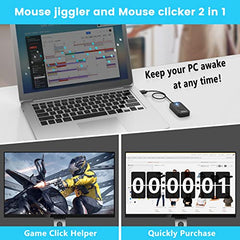Cloudeck Mouse Jiggler Undetectable, USB Mover, Gaming Automatic Continuous Click Device, Plug & Play, Simulate Mouse Pointer Movement to Prevent PC Sleep