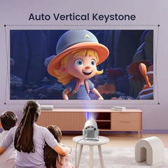 Portronics Beem 450 Smart LED Projector with 1080p Full HD Resolution, Built-in Streaming Apps (Netflix, Prime Video, Hotstar), 4000 Lumens, Screen Mirroring, 3 Watt Speaker, Bluetooth, Wi-Fi (White)