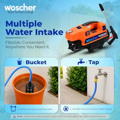 WOSCHER AquaWash 1800W Car Washer High Pressure Gun | 150 Bar Pressure Washer for Car, Bike & Home | Car Washing Pump Machine, 8 L/Min | 18 Months Warranty